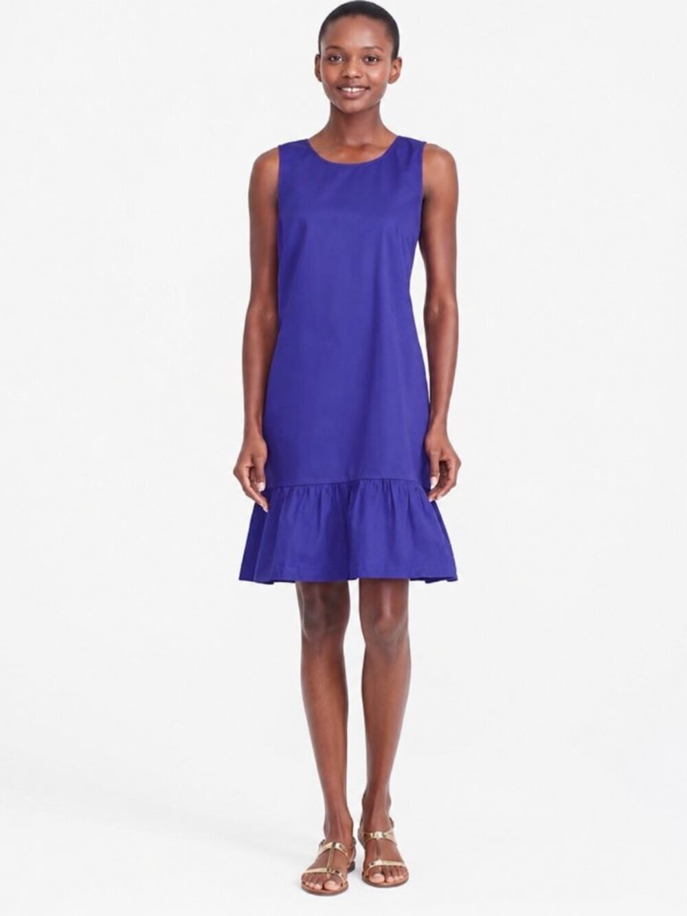 2/$30 J. Crew Sleeveless Bow-back Dress Dress Byzantine Blue XL #A2244